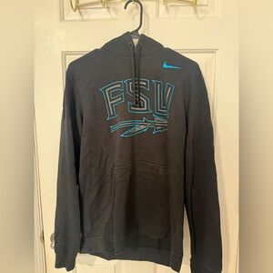 Nike Black Hoodie with Blue FSU Graphic